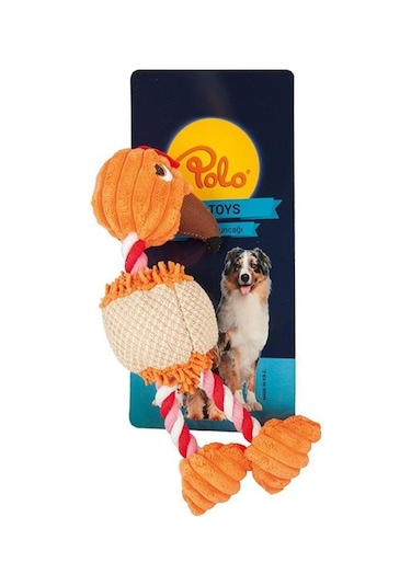 Polo Peluş İp Ayaklı Tavuk 3 Renk Köpek Oyuncağı 28 CM