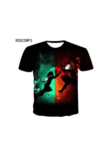 Snapbuy Benim Kahraman Akademi Boku Hiçbir Kahraman 3d Baskılı T-shirt - Erkek Kadın Çocuk Anime Streetwearkahverengi Kahverengi