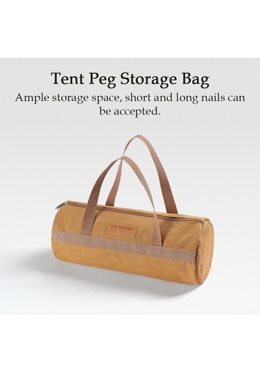 Tongxida Kamp Çadırı Çivisi Saklama Çantası - 350x150mm Haki Haki