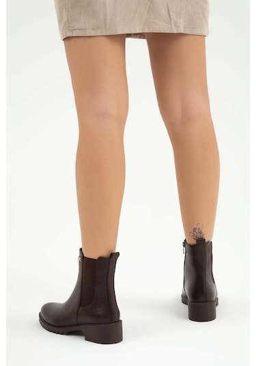 Tamer Tanca Kadın Hakiki Deri Kahverengi Floter Casual Bot 33 Tnc1997 Bn Bot Sk22/23 Kahve Floter Kahverengi