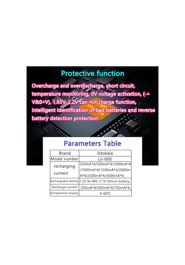 Geeksen lii-600 Akıllı Li-ion Pil Şarj Cihazı USB Şarj Cihazı Avrupa Standardı