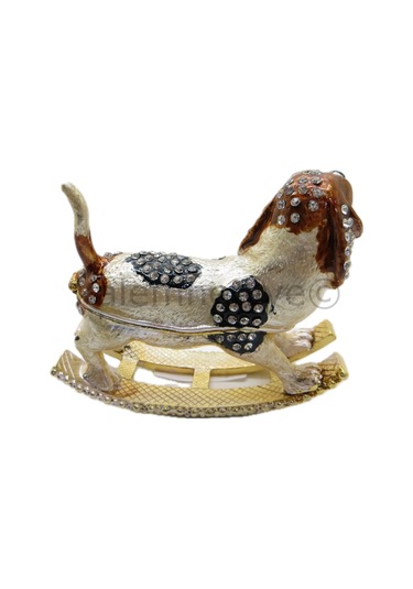 Swarovski Taşlı Sevimli Köpek - Gizli Hazneli Masaüstü Hediyelik