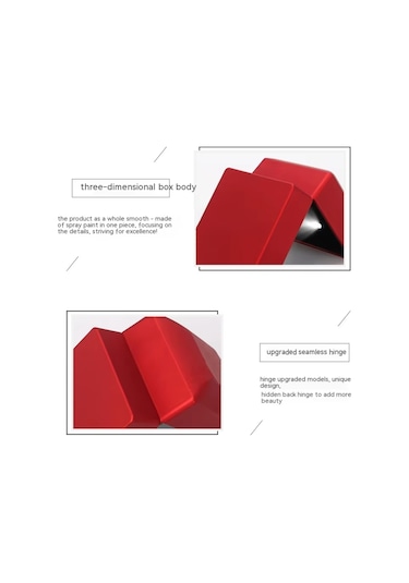 Springsun Siyah Mat Lacivert Led Işıklı Yüzük Kutusu - Gizli Kapaklı 6.3x5.8x5cm Boyutlu Tahta Kutu Siyah