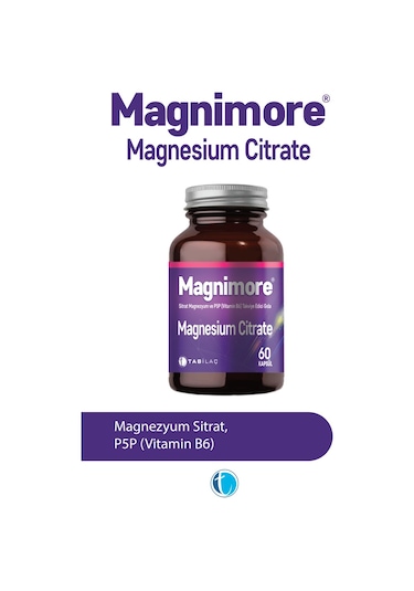 Magnimore Magnezyum Sitrat 60 Bitkisel Kapsül Vitamin B6 P5P