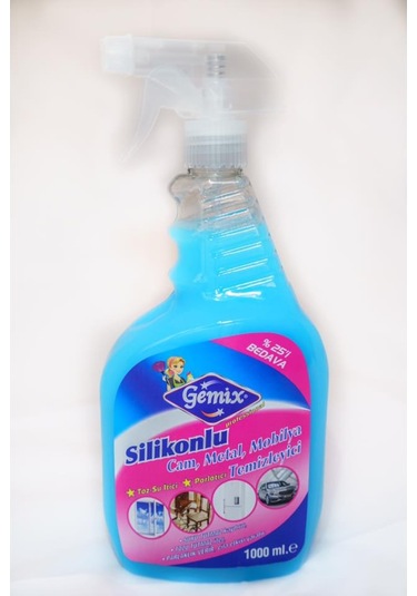 Gemix Silikonlu Cam-Metal-Mobilya Temizleyici 1000 ML