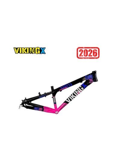 Vikingx Tuff X-25 Dirt Jump Aliminyum Kadro Pembe-siyah Ys728