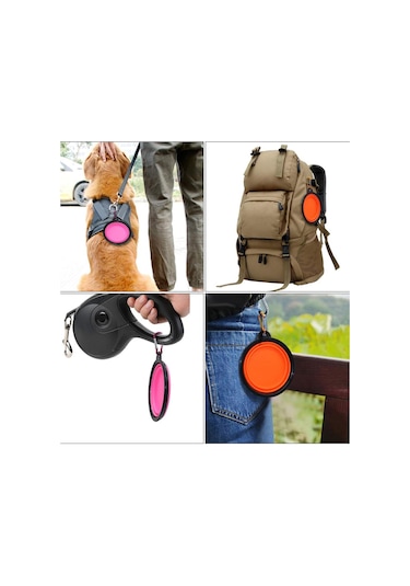 Katlanabilir Silikon Seyehat Pratik Köpek Kedi Mama Ve Su Kabı 350 ML