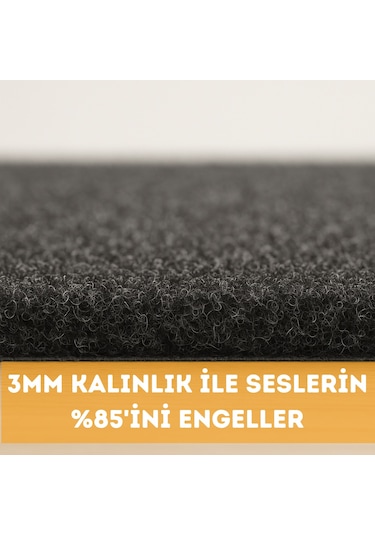 Kendinden Yapışkanlı Kaplama Oto Zemin Kapı Dayanıklı 3mm Antrasit