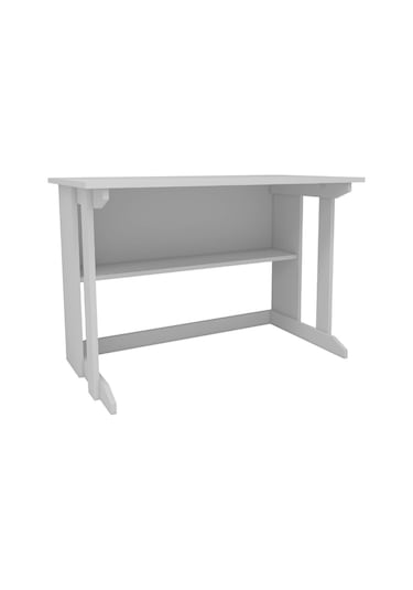Enda Home Pillar Kütüphaneli Geniş Çalışma Masası 100x56 Cm Beyaz