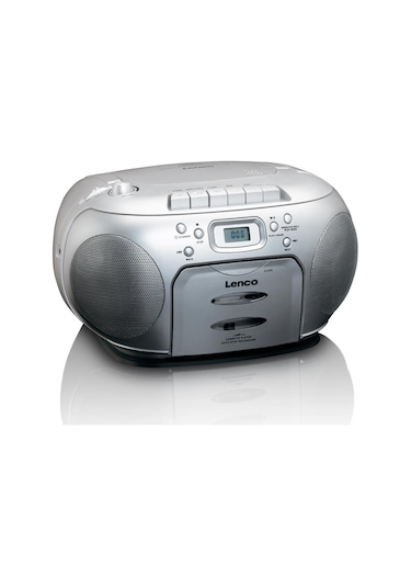Lenco Scd-420 Sı - Taşınabilir Fm Radyo Cd Kaset Çalar Gümüş