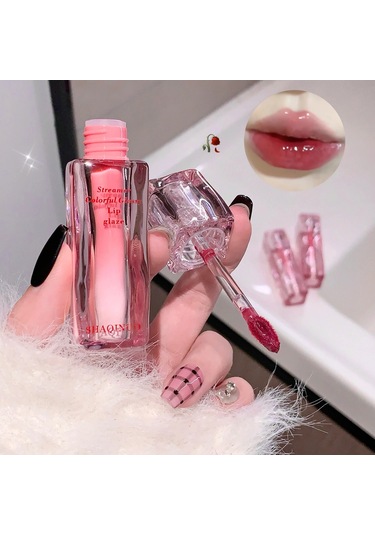 Su Parlatıcı Ayna Dudak Sır Nemlendirici Dolgun Dudaklar Renkli Bardağa 02 3ml Pembe