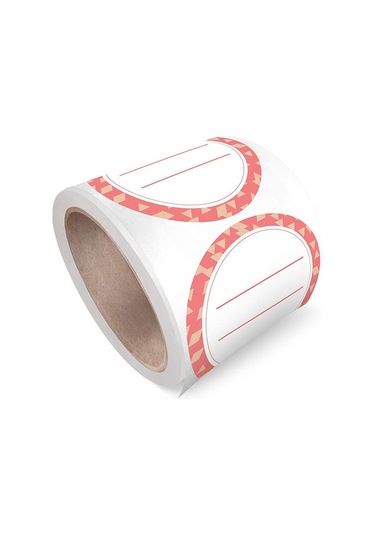 Maiyame Kırmızı 50mm 2 İnç Yazılabilir, Taşınabilir, Temiz Çıkarılabilir Boş Etiketler - Cam Kavanoz Stickerları, 500 Adet/rulman