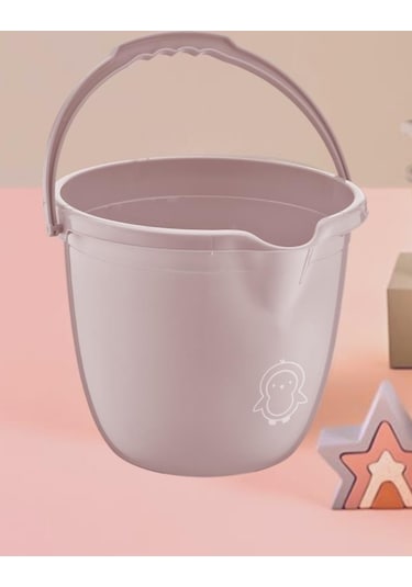 Flosoft Bebek Banyo Kovası, Saplı Oluklu Çok Amaçlı Kova 13 Litre 001