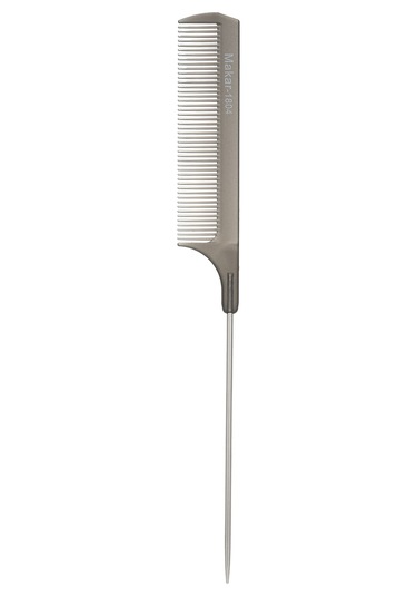 Samdoo Metal Kısa Kuyruklu Saç Tarak, Ince Uçlu Bölümlendirici, Plastik Ve Çelik Malzeme, Siyah-gümüş Rengi