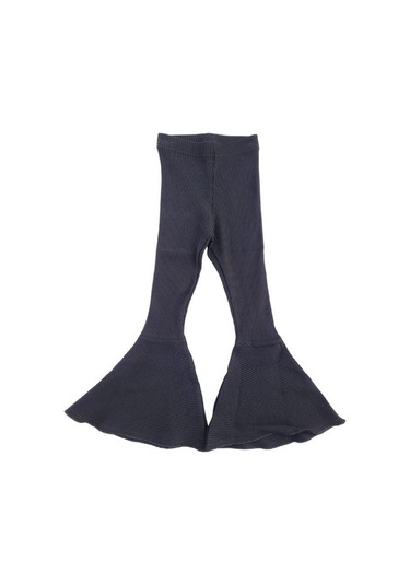 Kız Çocuk Kaşkorse İspanyol Paça Tayt Pantolon-11748 SiYAH