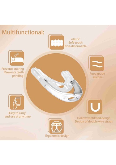 Lemestar Beyaz Silika Jel Uyku Kalitesini Artıran Tıkanıklık Ve Gıcırdatmayı Önleyen Uyku Yardımcı Cihazı