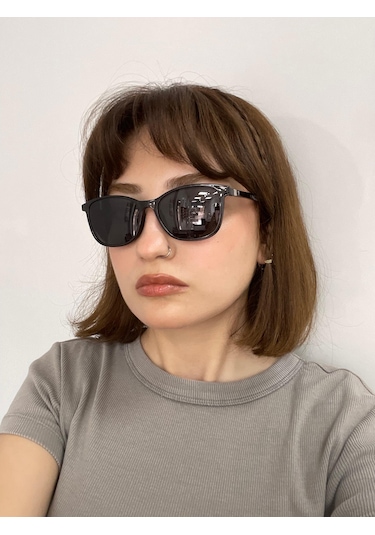 Target Tk308 C0101 51ekt Unisex Polarize Klipsli Mavi Işık Korumalı Ekran Gözlüğü Siyah