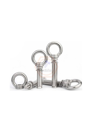 2set M12 190mm 304 Paslanmaz Çelik Kaldırma Halkası Genişletme Vidaları M18 x 180