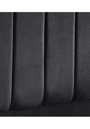 Nironyatak Niron Ela Baza Ve Başlık Seti -100 x 200 CM Cm Tek Kişilik Siyah Kumaş