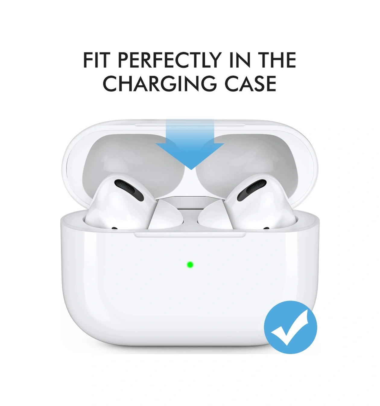 Ahastyle 1 Çift Airpods Pro 2 Kulaklık Silikon Beyaz Küçük