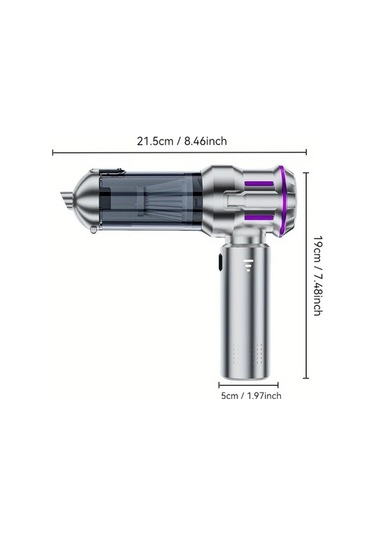 Honeybeeshop Simli Mor Kablosuz Toz Alma Vakum Temizleyici Usb Sarjli Kompresorlu Hava Kurutma Makinesi Ev Araba Ofis Kamp