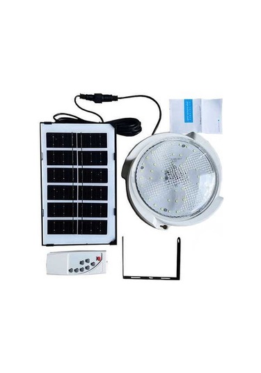 Pazly 65 W Güneş Enerjili Tavan Lambası İç Mekan Dekorasyon Koridor Aydınlatma 60 Led Beyaz Beyaz