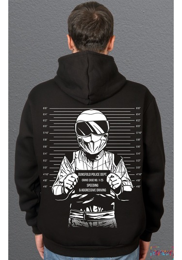 Bumeta Dunsfold Polis Departmanı Suçlu Sweatshirt Unisex Kapüşonlu Hoodie 001