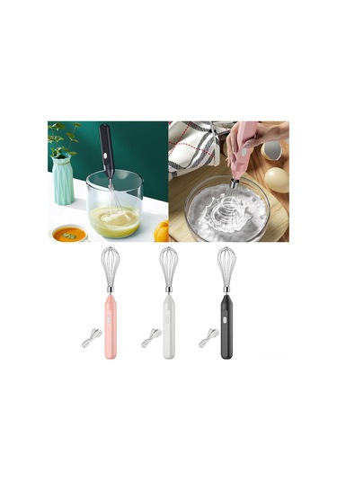 Yaozixa Usb Şarjlı Kablosuz El Mikseri - Siyah Yükseltilmiş Versiyon, 3 Hız Seviyesi, Çıkarılabilir Blender, Mutfak Çırpıcı Aleti Siyah