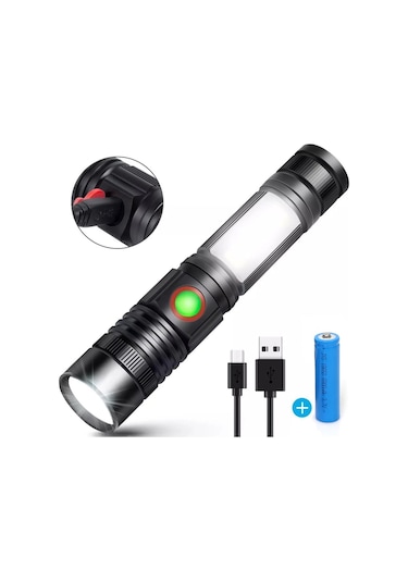 Geniş Açılı P50 Led Şarjlı El Feneri Wt-601 Çok Renkli