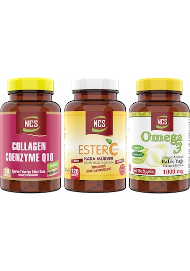 Ncs Collagen 30 Tablet + Ncs Ester C Vitamini 120 Tablet + Ncs Balık Yağı 60 Tablet