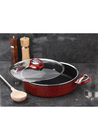 Taç Granit Teflon Basık Tencere 22 CM