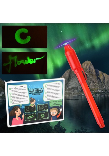 Ximistore9 Çocuklar İçin A4 Boyutlu 3d Işıklı Boyama Tahtası - Fosforlu Çizim Paneli Ve Işık Marker İle Kreativite Geliştirir Çok Renkli