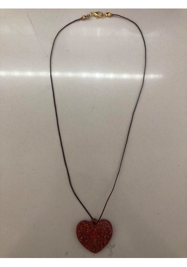 Bijuteri Kalp Kolye Kırmızı