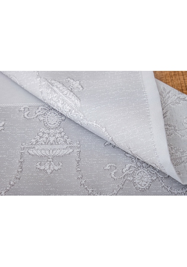 Finezza Ayda Jakar Polyester Kumaş Bej Amerikan Servis 33,5x46 cm Gri 4 Ad.-1386 Gri