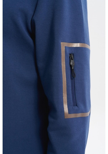 Arma Erkek Slim Fit Dik Yaka Yarım Fermuar Pamuklu Sweatshirt Sol Kol Fermuar Cepli K30404685702 İndigo-i1 Arma Erkek Slim Fit Dik Yaka Yarım Fermuar Pamuklu Sweatshirt Sol Kol Fermuar Cepli K30404685702 İndigo-i1