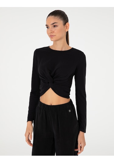 Pierre Cardin Kadın Siyah Bluz Örme 50296410-vr046 Siyah