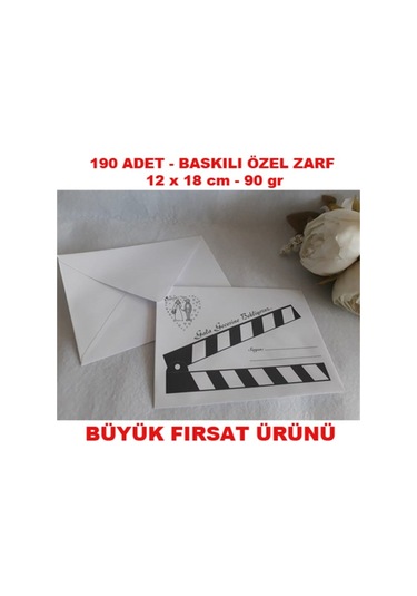 Farklımarket Özel Baskılı Zarf - 90 Gr - 12 X 18 Cm Karikatürlü Zarf -190 Adet