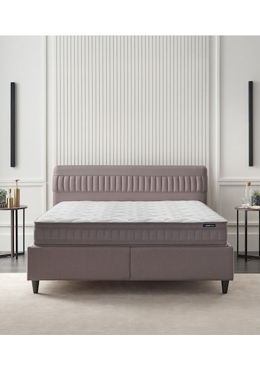 Yataş Bedding Sleep Balance Pro Yatak, Somni Baza, Nano Başlık Çift Kişilik 3'lü Set 150x200 - Kahverengi