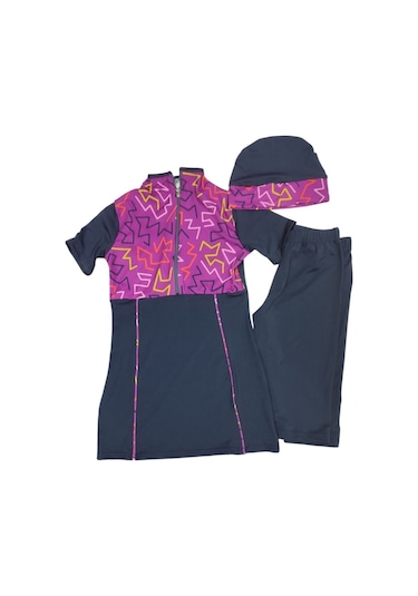 Yarım Kol Çocuk Mayo Fermuarlı Çocuk Mayosu Kısa Kol Mayo Kısa Kol Kız Çocuk Mayo Füme