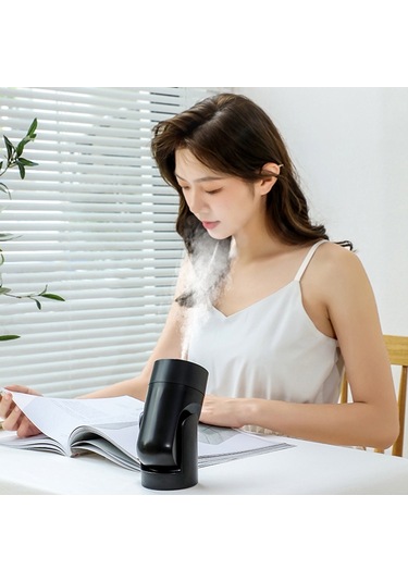 L09 Usb Takılabilir Döner Renkli Gece Lambası Nemlendirici Pembe