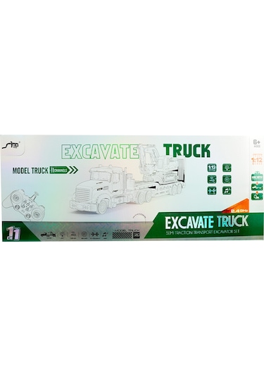 1:12 Uzaktan Kumandalı Kepçe Taşıma Aracı Çok Renkli