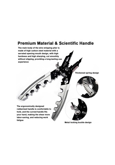 Samdoo 28 Fonksiyonlu Profesyonel Kablo Soyma Pensesi - Yüksek Karbon Çelik, Ergonomik Tutma, Metal Kilitli