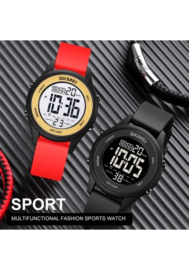Xindoker Skmeı 1758 Spor Akıllı Saat - 100m Su Geçirmez, Kronometre, Alarm, Gösterge Işığı, Gün/ Tarih, Unisex, Lacivert Çok Renkli