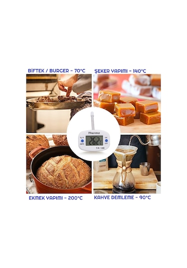 Thermo TA-288 Oynar Başlıklı Dijital Mutfak Yemek Termometresi