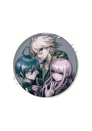Yaratıcı Danganronpa Yuvarlak Broşlar Düğme Pin Hinata Kokichi Oma Kaito Momota 58mm Style-1 58mm Çok Renkli