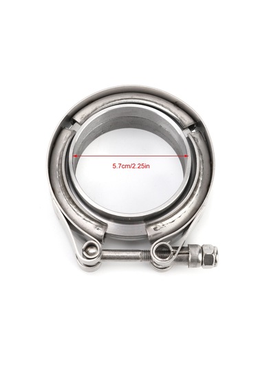 Ximistore9 Turbo Egzos Sistemi İçin 2.25 İnç V-band Klips + 2 Flanş Seti - Paslanmaz Çelik, Dayanıklı Ve Evrensel Uyumlu