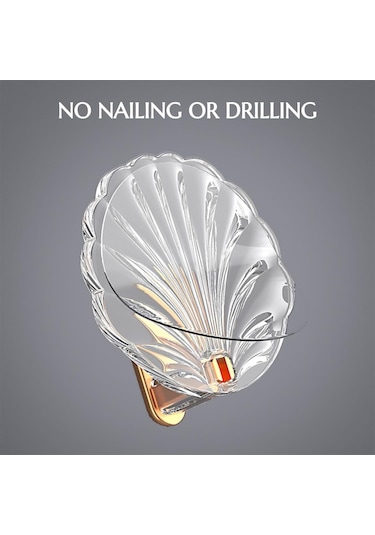 Gajeena Duvar Dekorasyonu Otomatik Yapışkan Kanca Seti: 4 Adet Altın Kabuk Desenli, Ağır Yük Taşıma, Ev/ofis Düzenleme Altın