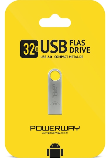 Powerway 32 GB USB 2.0 Metal Flash Bellek