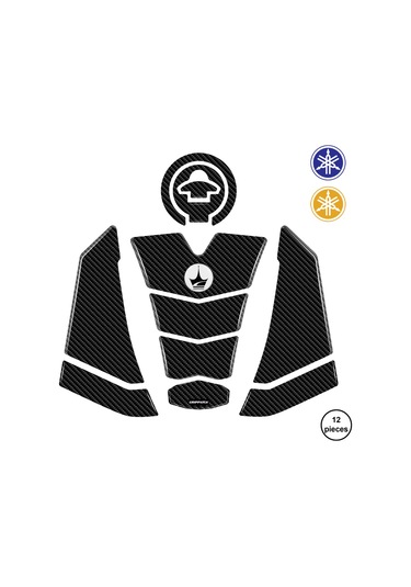 Yamaha Mt-25 2020-2024 İle Uyumlu Kaydırmaz 6d Karbon 12 Parça Tank Pad Seti Gc66 KARBON