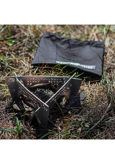 Kamp Ayısı Çelebi Bushcraft Jel Yakıtlı Osmanlı Ocağı Gri